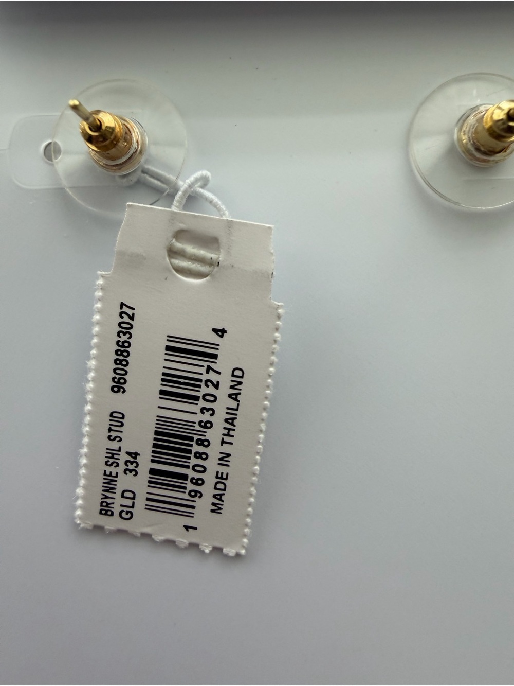Kendra Scott Brynne Shell Stud Green Gold Earrings - Picture 5 of 8